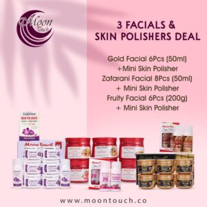 Moon Touch 3 Facials & Skin Polisher Deal Free Sponge & Facial Band
