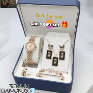 GIRLS GIFT SET – GUCCI DIAMOND STONE WATCH COMBO