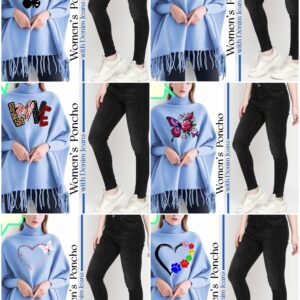 Winter Printed Poncho for Girls