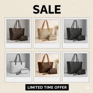 Signature Women’s Designer Handbag - Premium Faux Leather Tote, Satchel & Crossbody Collection