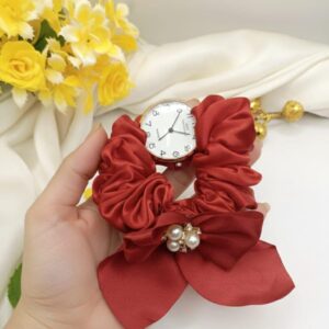 DW Style Fancy Scrunchie Watch for Her - Trendy Fabric Strap Wristwatch in 6 Colors