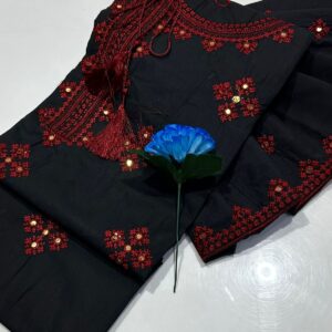 Premium Cotton 2-Piece Collection – Fully Heavy Embroidered Shirt & Bordered Trouser