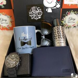 Men's Special 5-Piece Personalised Gift Deal – Customised Mug & Wallet Set with Accessories