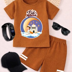 Kids 5-Piece Ramadan & Eid Mega Deal – DTF T-Shirt, Shorts, Cap, Sunglasses & Watch
