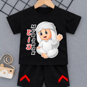 Kids Ramadan & Eid Special Collection – DTF Printed T-Shirt & Shorts Set