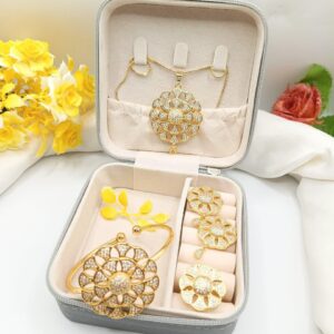 Fancy Premium Jewellery Combo Set – Openable Bangle & Adjustable Ring with Optional Organizer