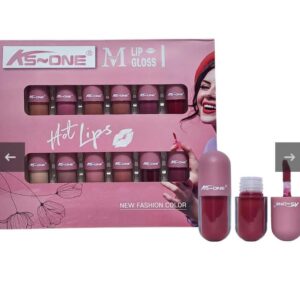 Ks~ONE "Hot Lips" Matte Lip Gloss Collection – Premium Pack of 12 Vibrant Shades