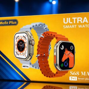 Mefit Plus S68 Max Ultra Smart Watch – Latest 7-Strap Luxury Gift Pack for Him & Her