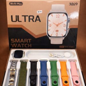 Mefit Plus M69 Ultra Smart Watch – 7-in-1 Chain Strap Edition with Wireless Charger