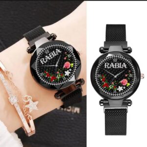 Customized Magnet Strap Watch for Girls – Personalized Dial with Six Vibrant Colors