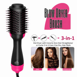 One Step 3-in-1 Hair Dryer & Styler | Blow Dry, Straighten & Curl | Fast Heating