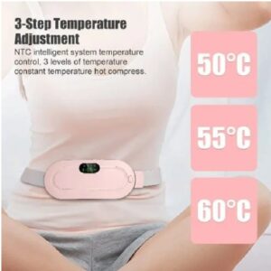 Digital Period Pad - Heating And Vibrating Uterus Belt For Menstrual Cramp Relief With 3 Heat Levels & 4 Modes | Achievers Eshop