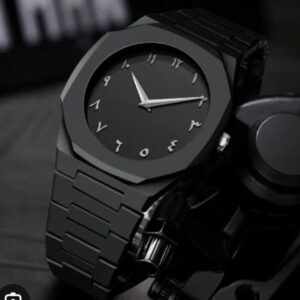 Full Black Aura Quartz Analog Watch - Lightweight Waterproof Design | Achievers Eshop