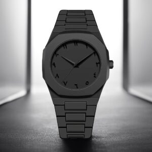 Full Black Aura Quartz Analog Watch - Lightweight Waterproof Design | Achievers Eshop