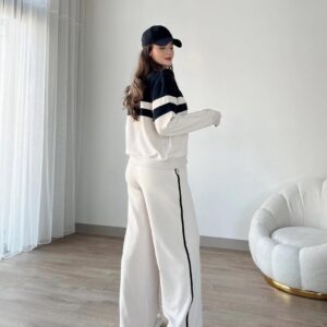 Premium Panel Tracksuit For Women - Stylish Athletic Wear Set With Zip-Up Jacket And Trouser | Achievers Eshop