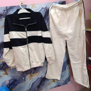Premium Panel Tracksuit For Women - Stylish Athletic Wear Set With Zip-Up Jacket And Trouser | Achievers Eshop